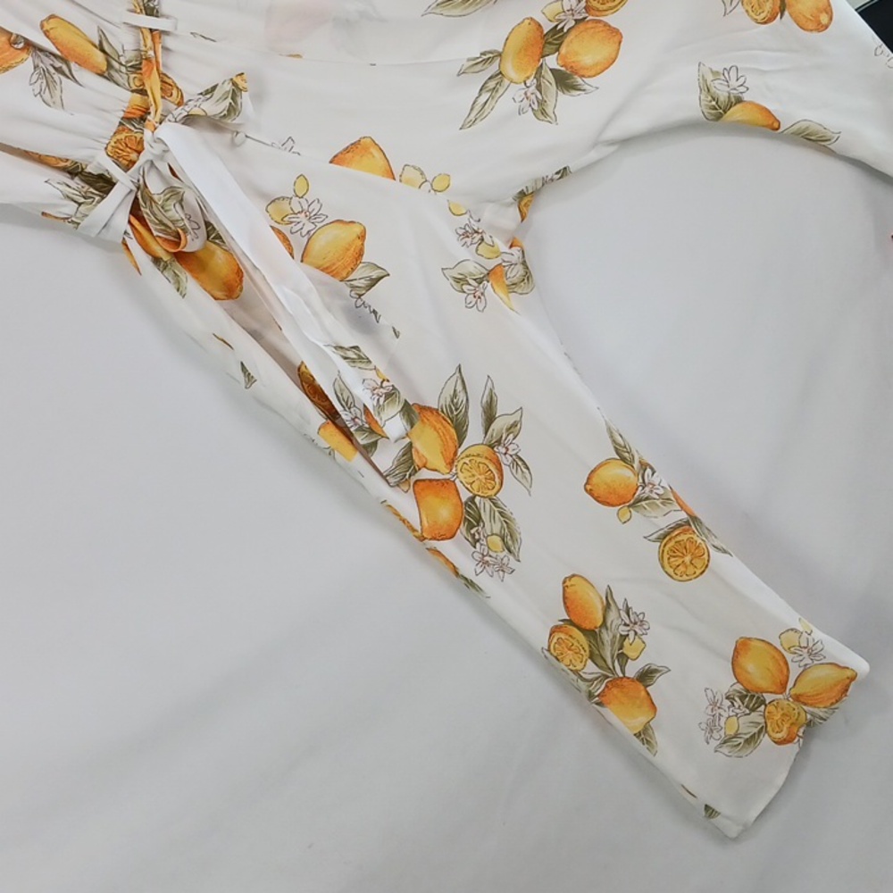 For Love And Lemons Wh Lemon Print W Belt Jumpsuit. - Picture 11 of 11